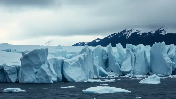 Glacier landscape representing progress toward net zero targets